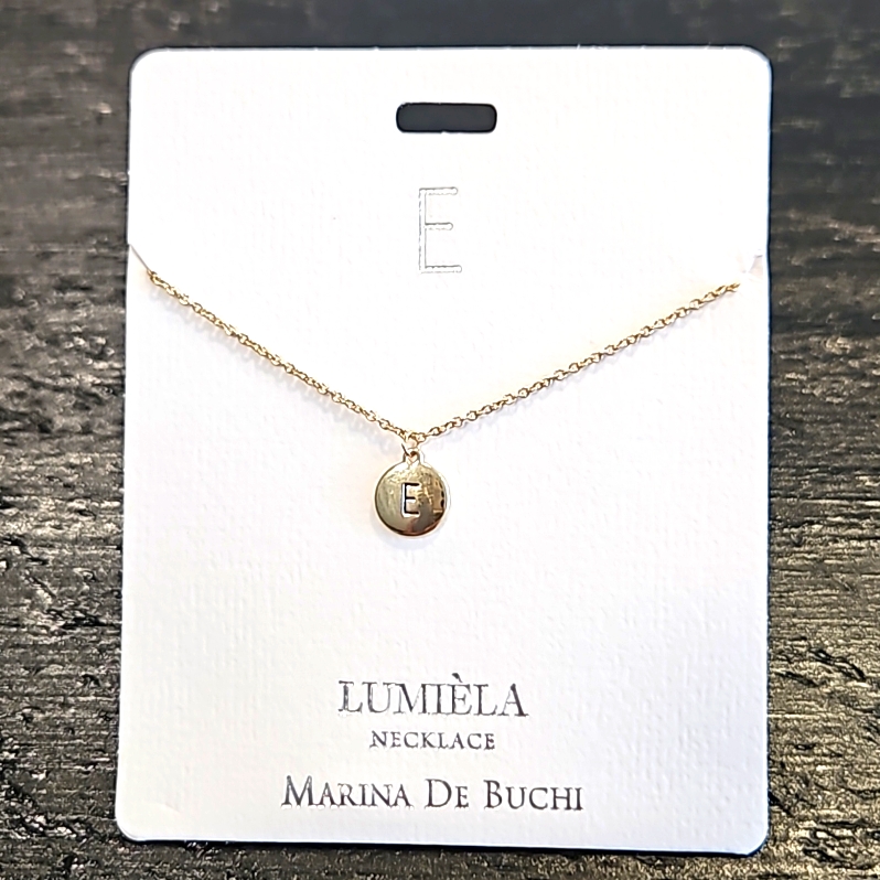 * E * Initial Name Chain Lumiela Necklace